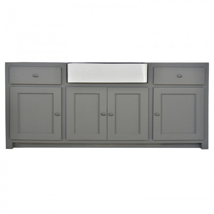 Vue 2 du module de cuisine Rosiris C511 en pin, quatre portes et deux tiroirs, largeur 155 cm.