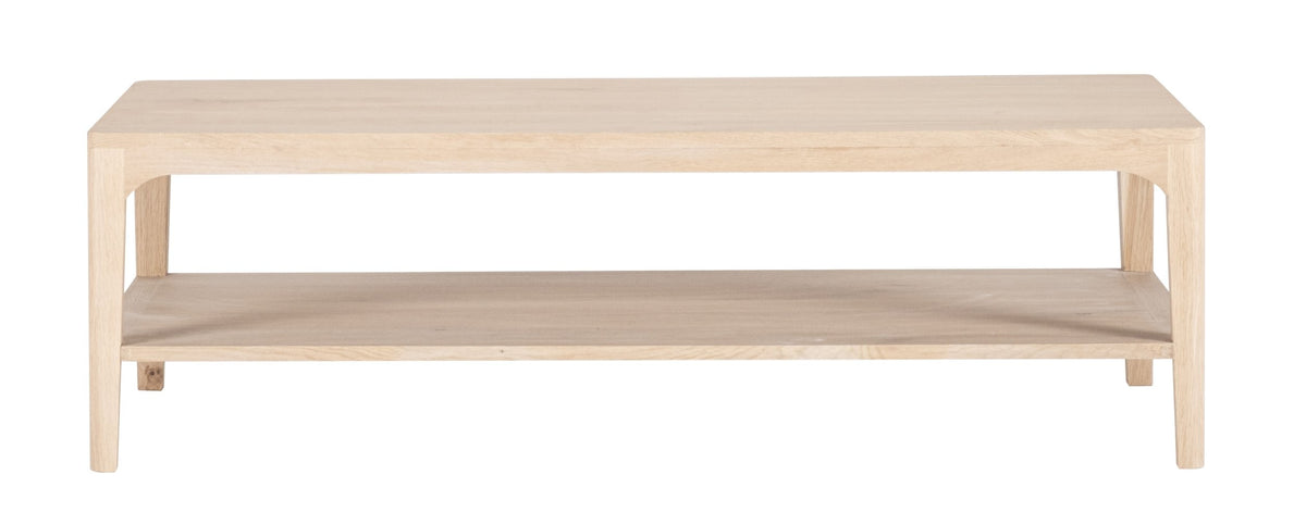 Table basse Ernest avec étagère D942C, 130 × 70 × 40 cm, vue fabricant 2. Autres meubles et décoration vendus séparément.