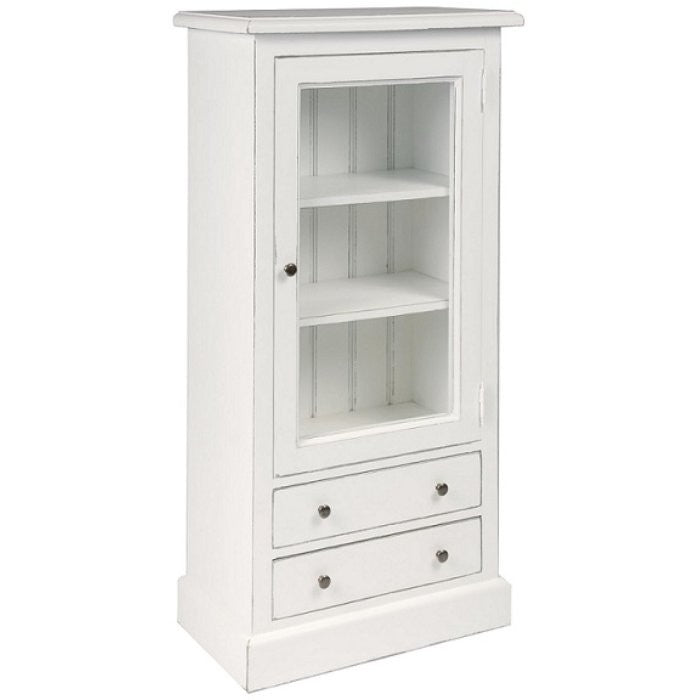 Petite vitrine, 1 porte et 2 tiroirs Rosiris D606, vue officielle du fabricant 6. Autres articles et accessoires vendus séparément.