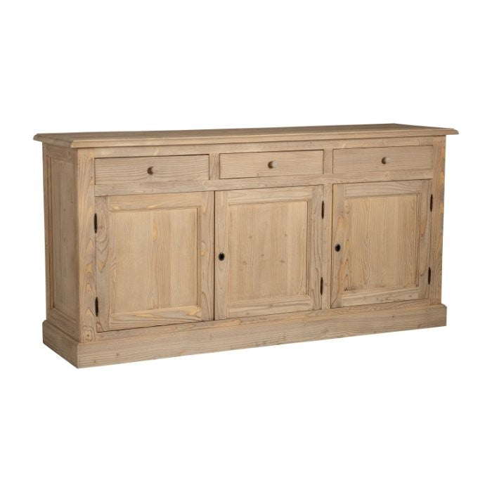 Enfilade Luberon, 3 portes et 3 tiroirs D088INF, 181 × 48 × 91 cm, vue officielle 6. Autres meubles et décoration vendus séparément.