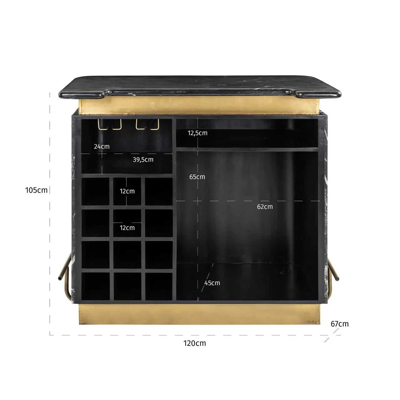 Bar Bombay black/gold