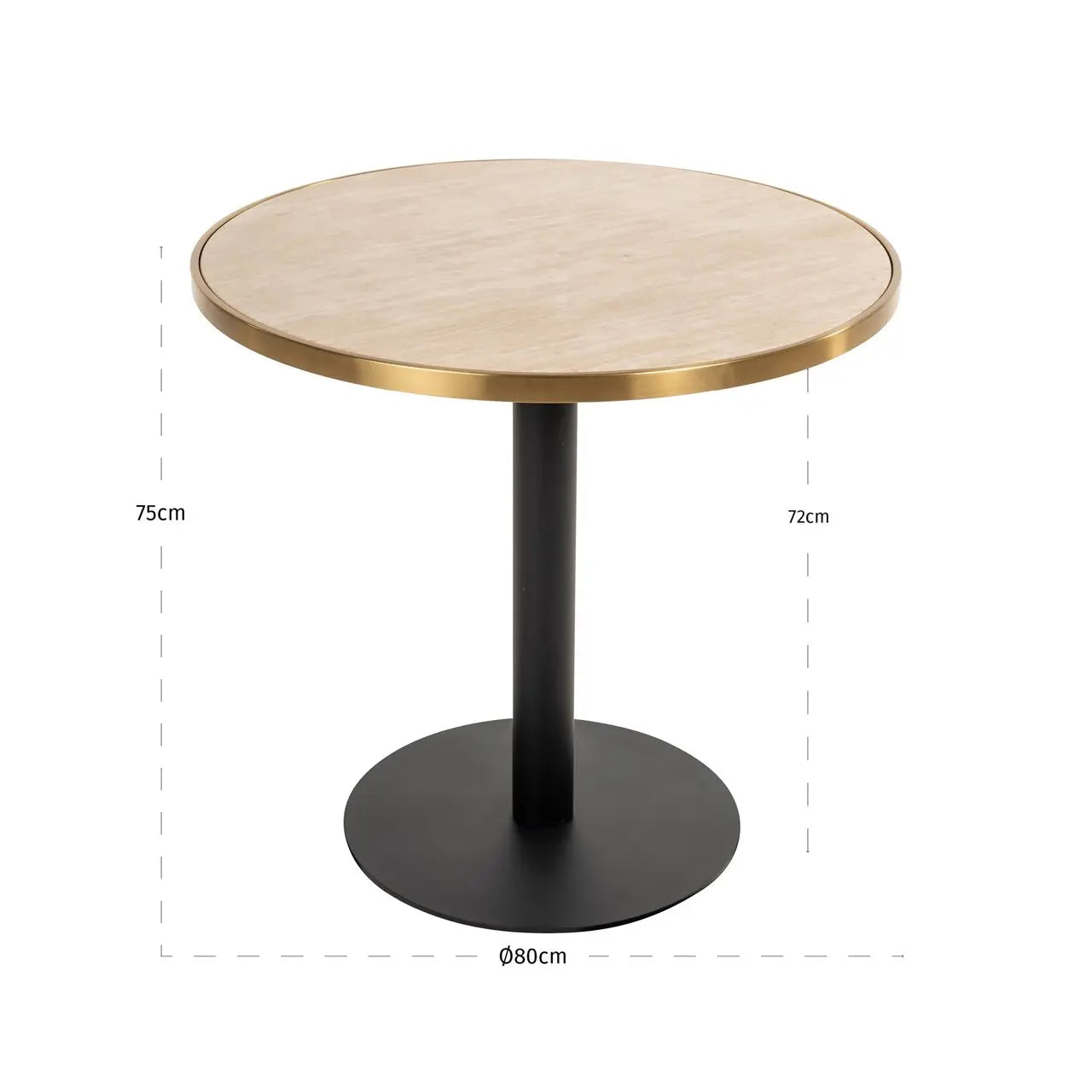 Bistro table Brazza beige 80Ø