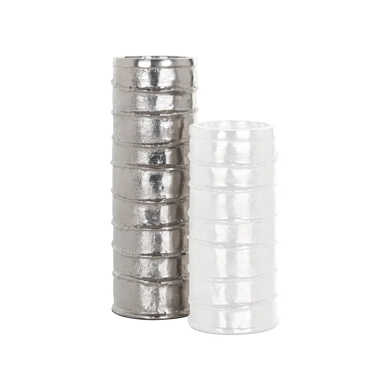 Candle holder Linde silver large