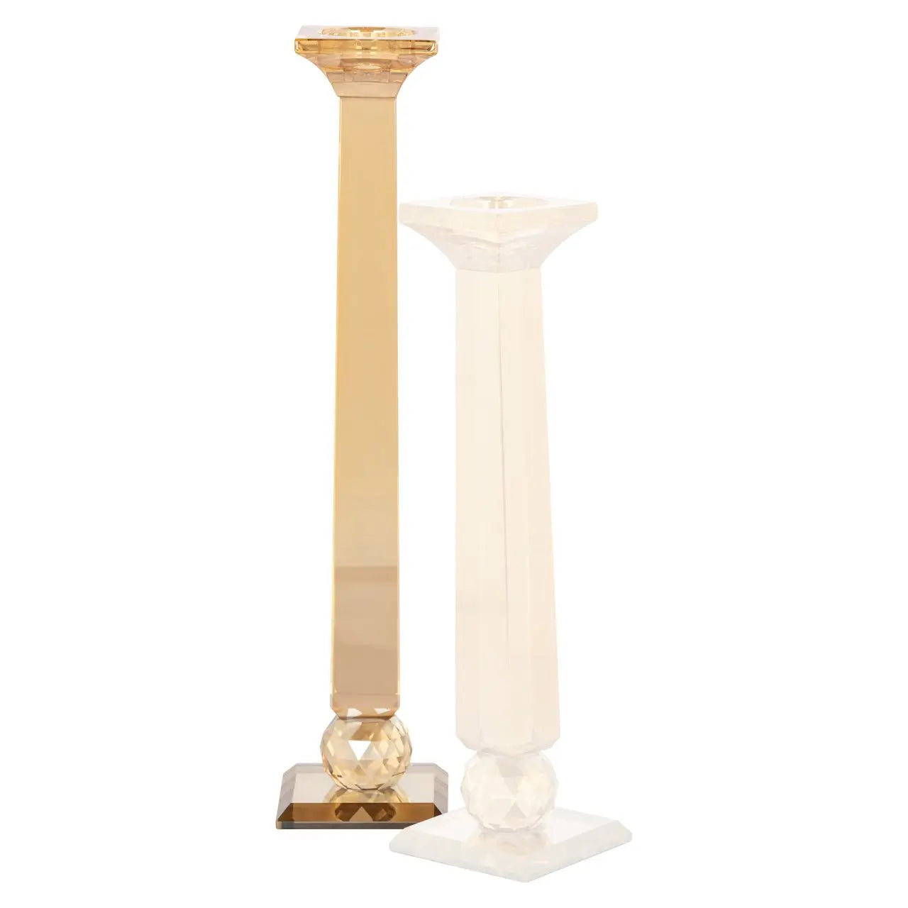 Candle holder Milou amber large