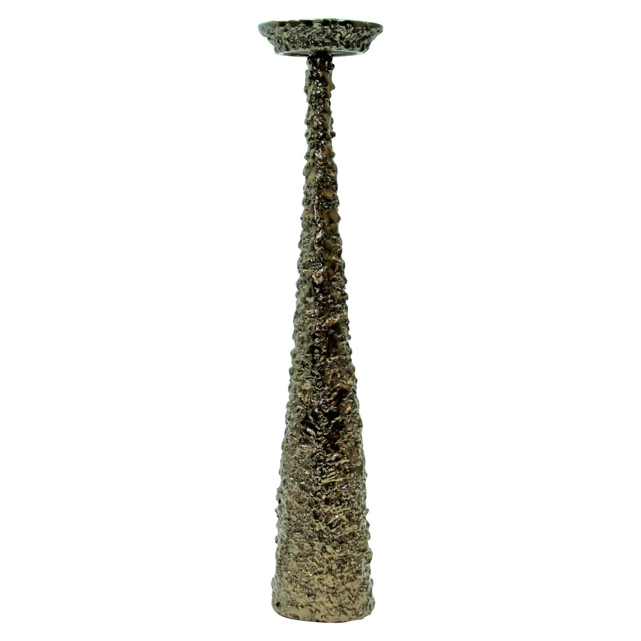 Candle holder Moan brushed gold large