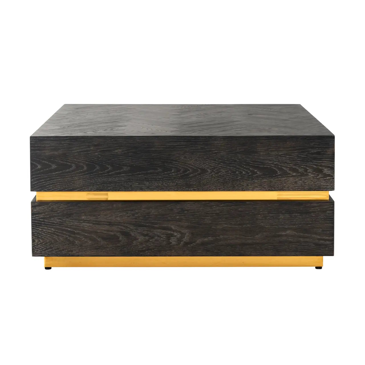 Coffee table Blackbone Gold black rustic 90x90
