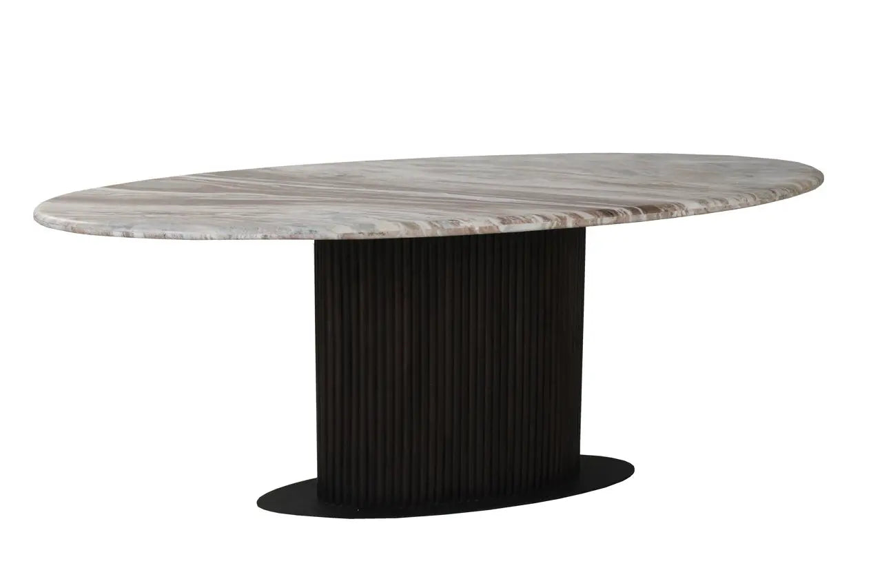 Dining table Rasford Blush beige oval 200