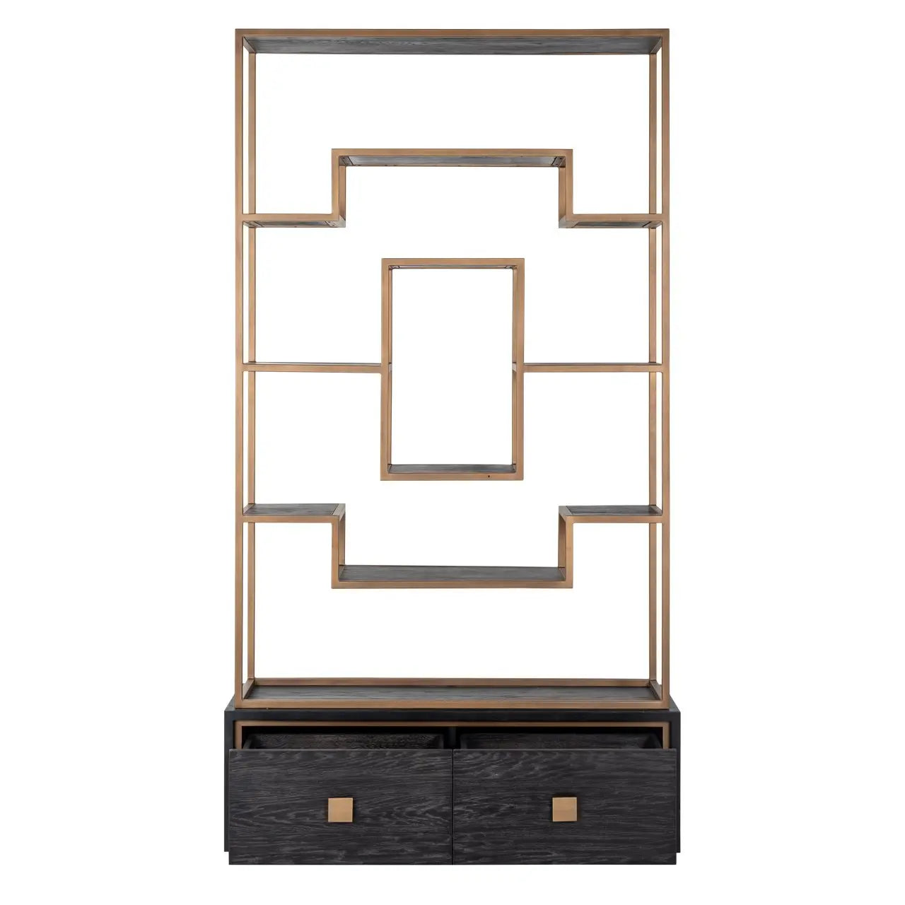 Display cabinet Hunter black rustic