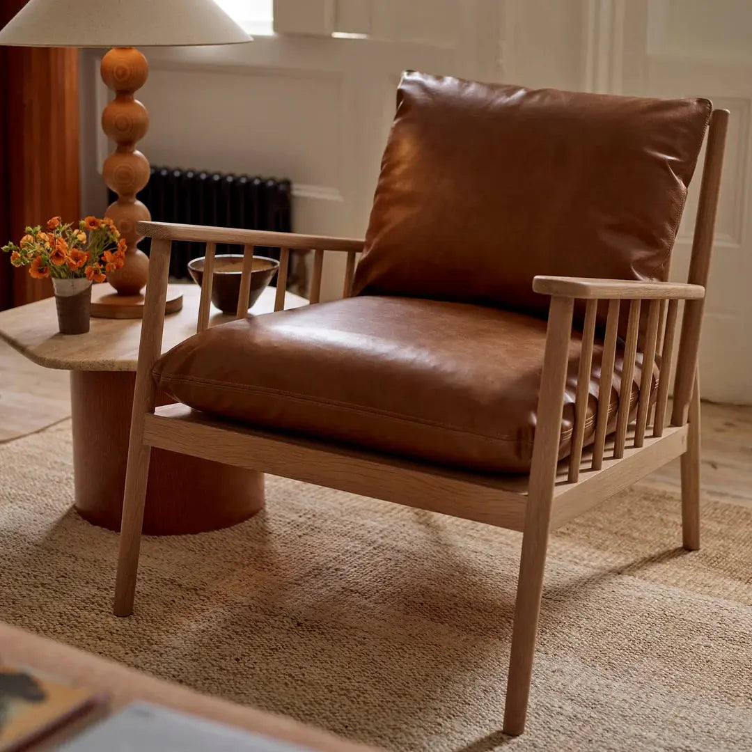 Fauteuil Casey, Cuir Barnaby Ma boutique