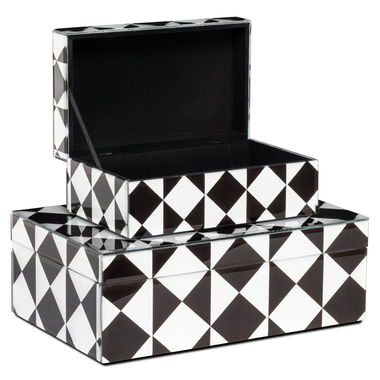 Storage box Silas black/white small