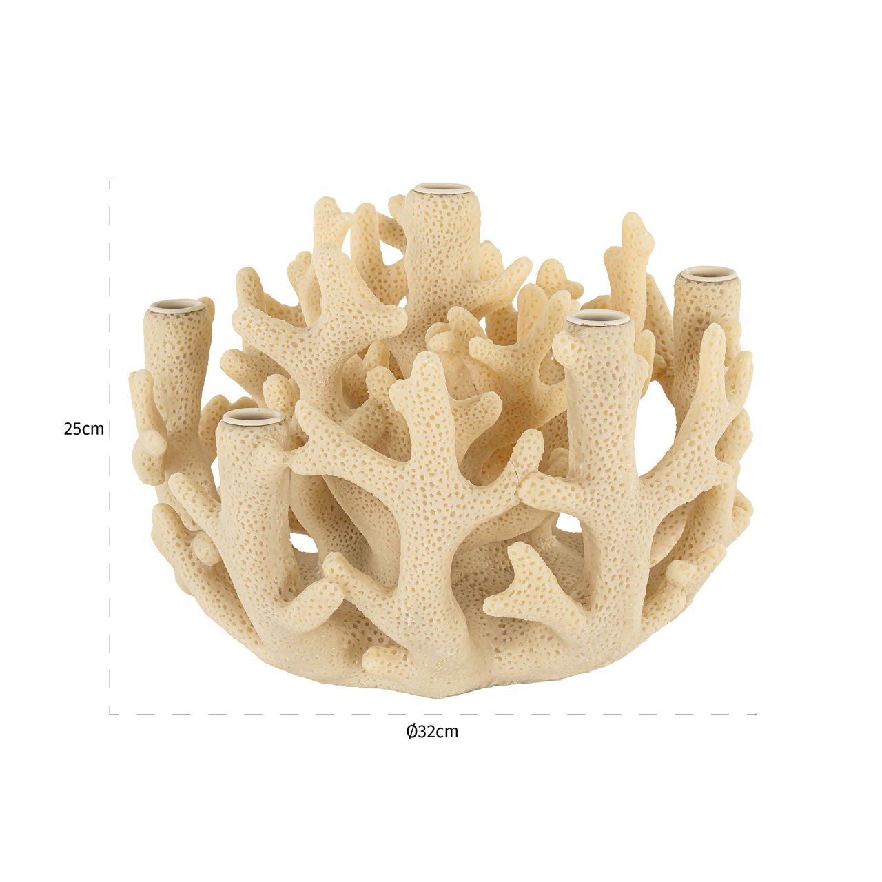 Candle holder Clarice white