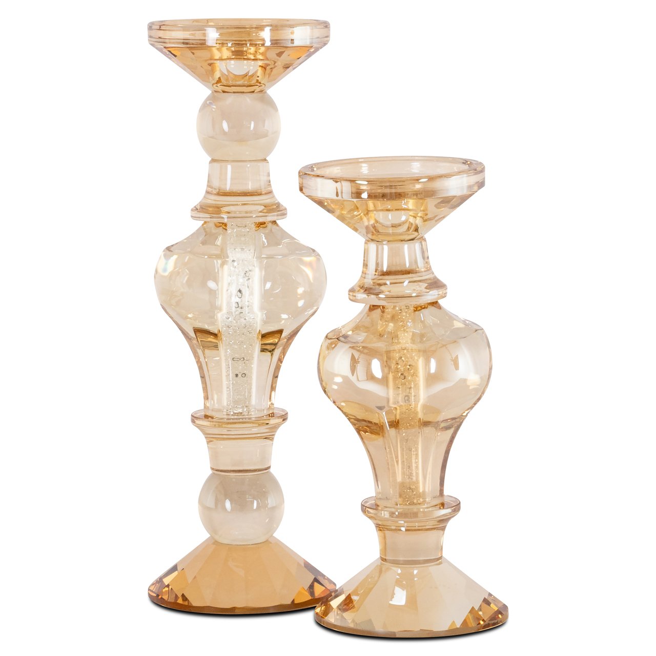 Candle holder Dilan amber large