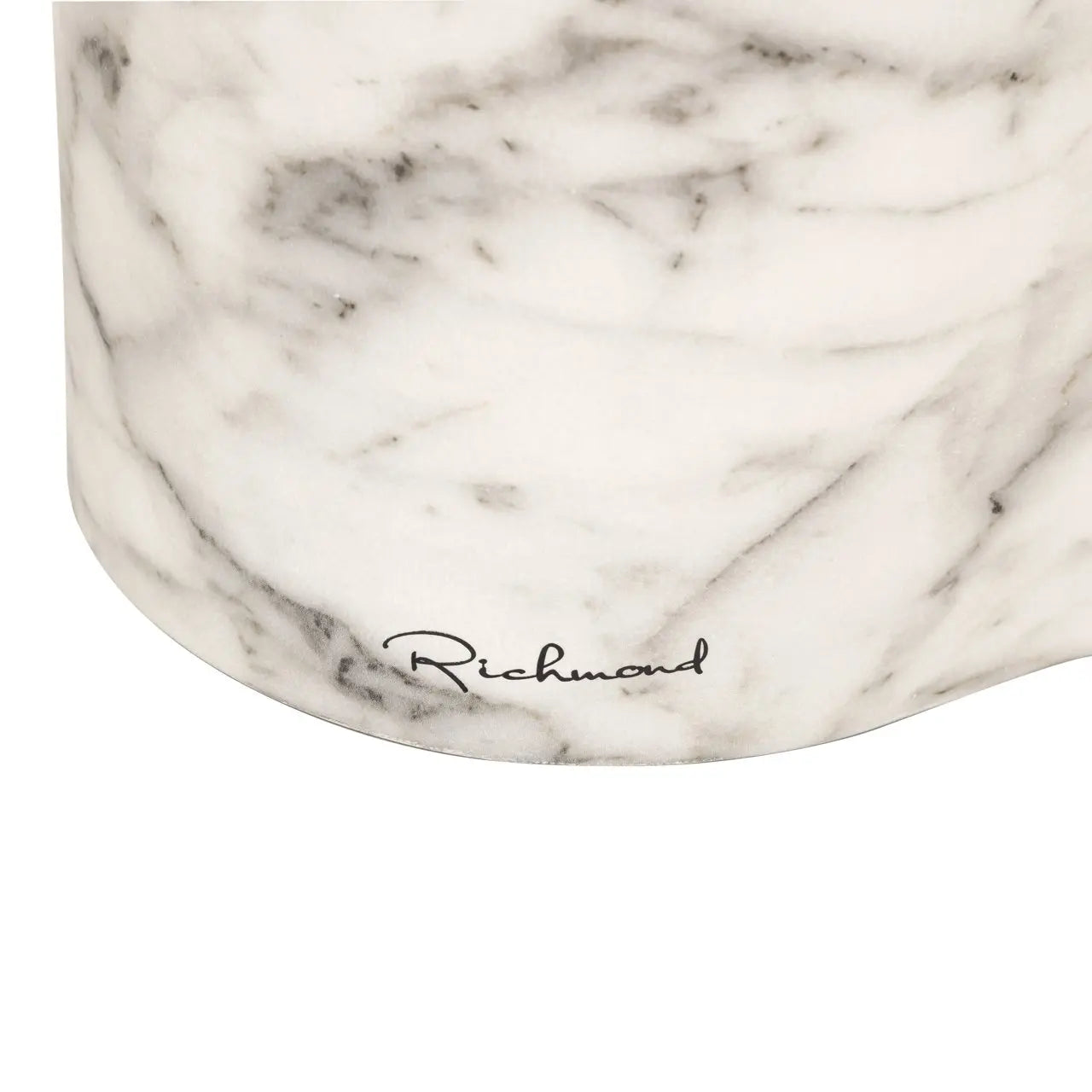 Outdoor end table Rockyard white marble look