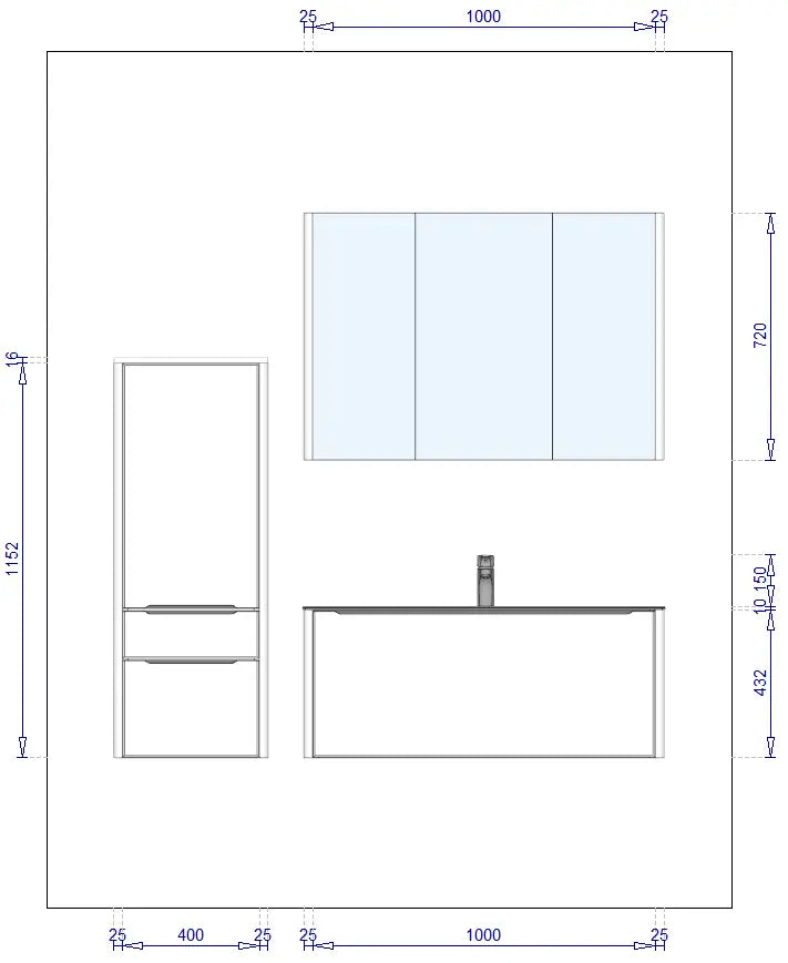 Pack Salle de bain BSET100-010 Hezioss Décoration