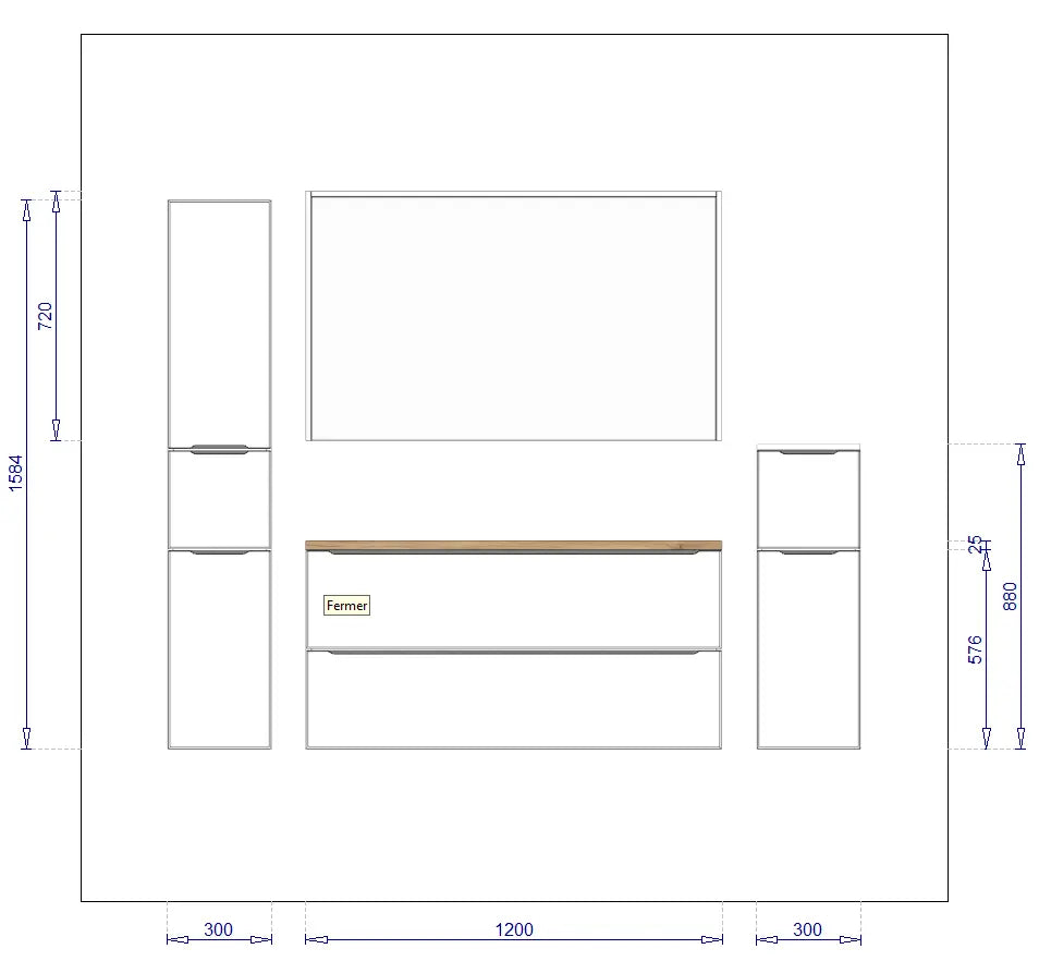 Pack Salle de bain BSET120-016 Hezioss Décoration