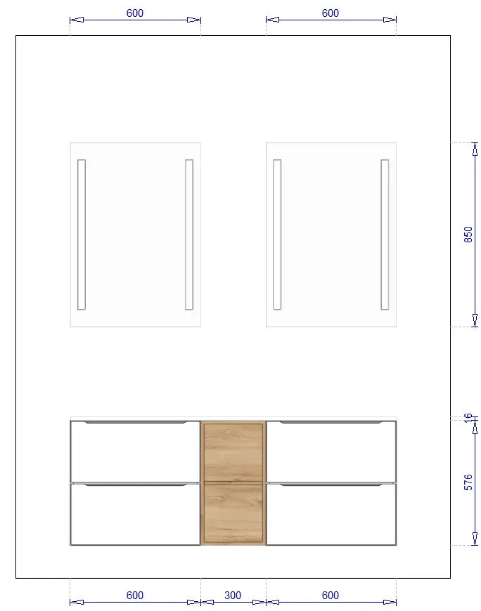 Pack Salle de bain BSET150-002 Hezioss Décoration