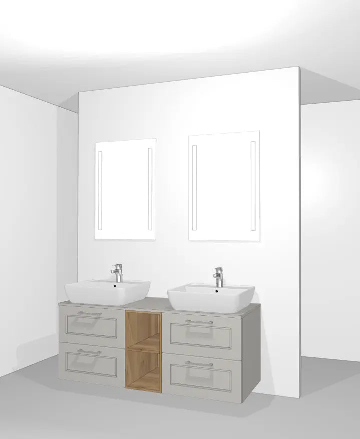 Pack Salle de bain BSET150-002 Hezioss Décoration
