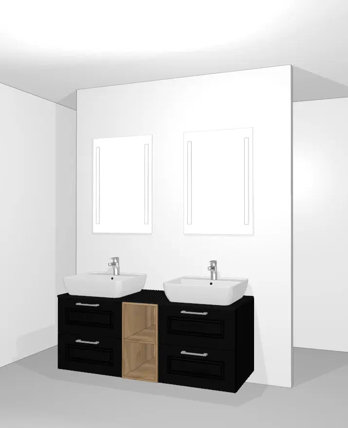 Pack Salle de bain BSET150-002 Hezioss Décoration