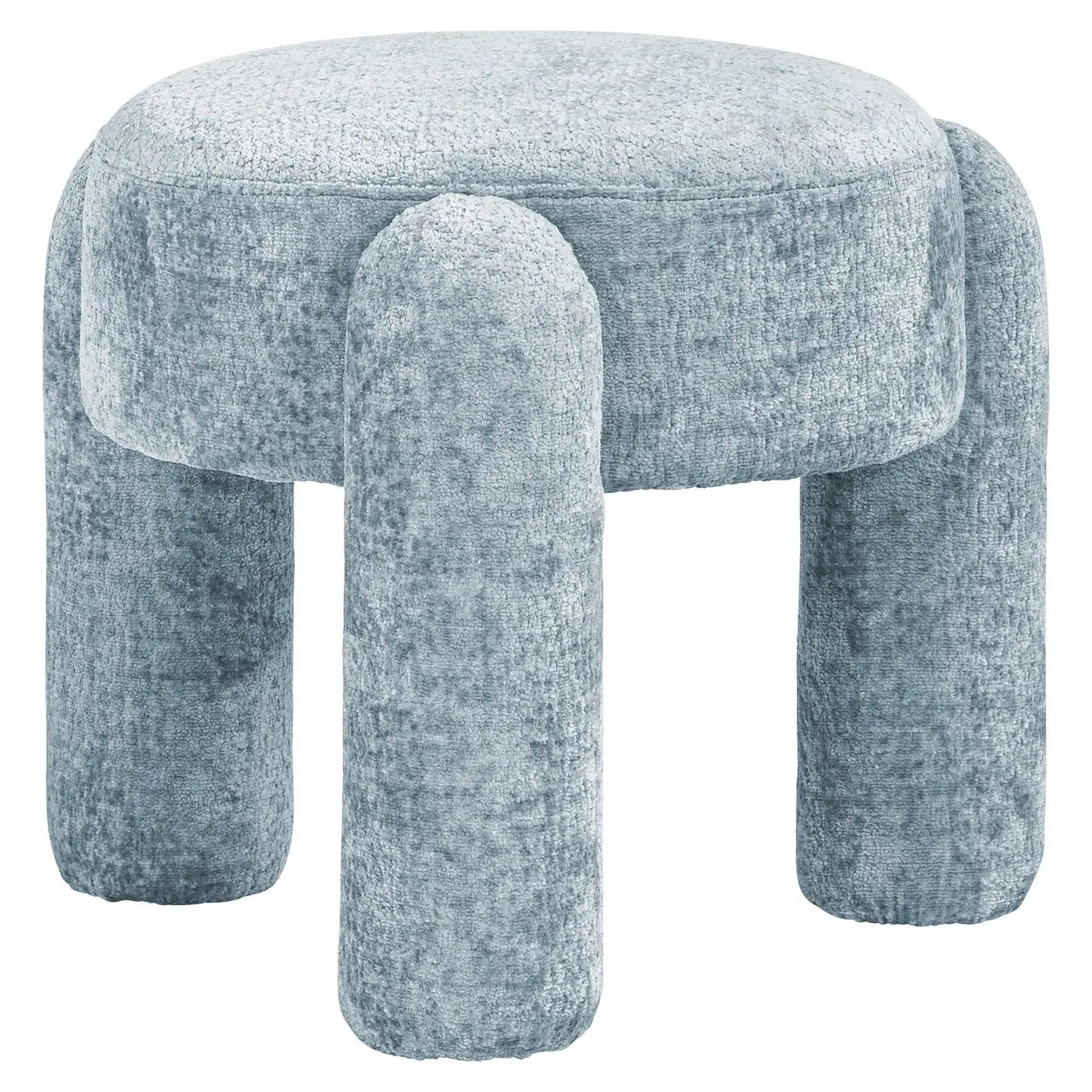 Pouffe & Footstool Holly light blue chenille