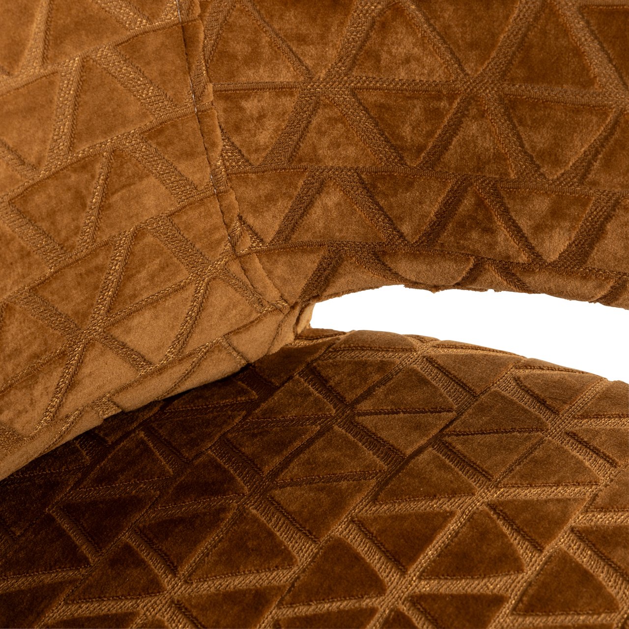 Dining chair Indigo old gold triangle