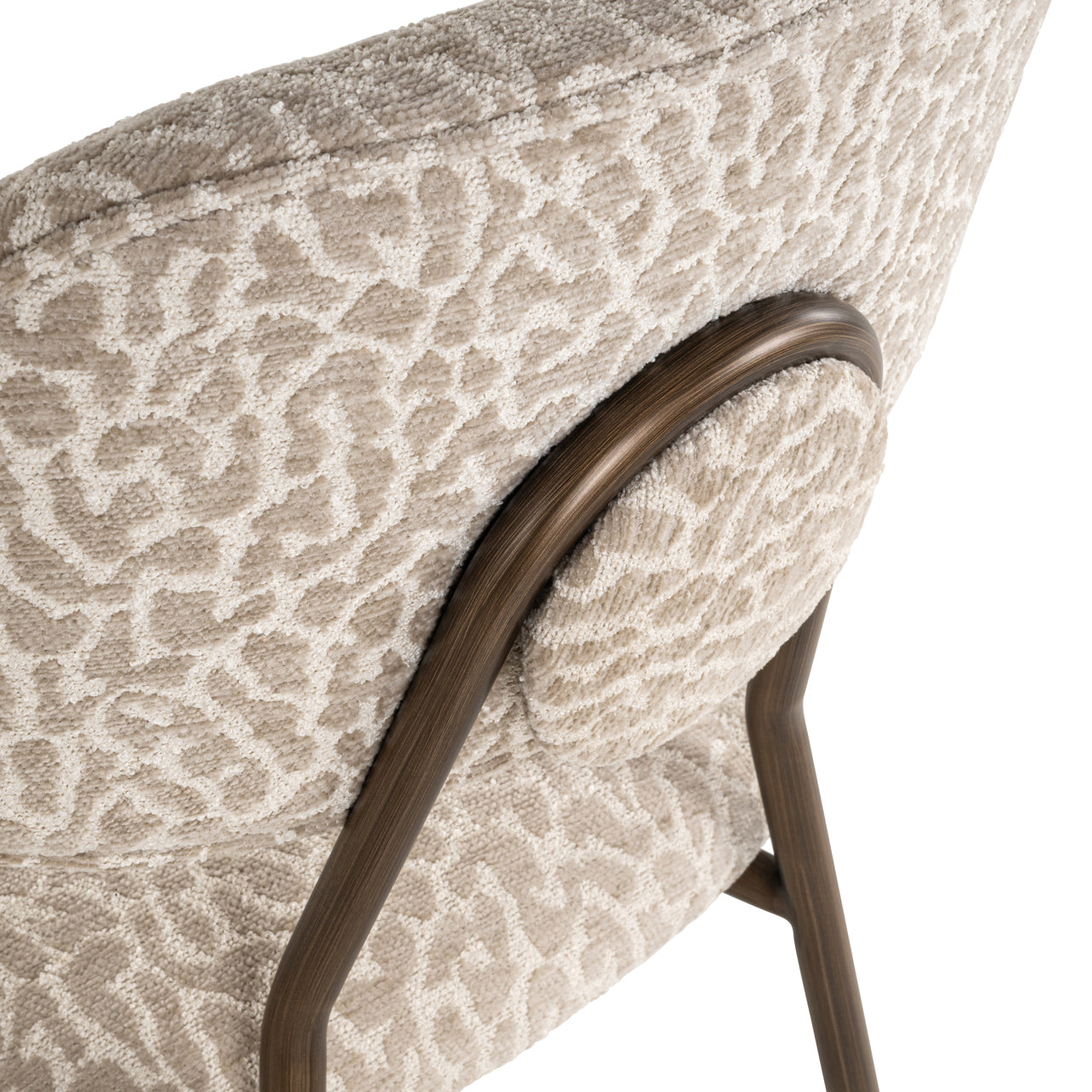 Counter stool Xenia beige leopard fire retardant (Set of 2)