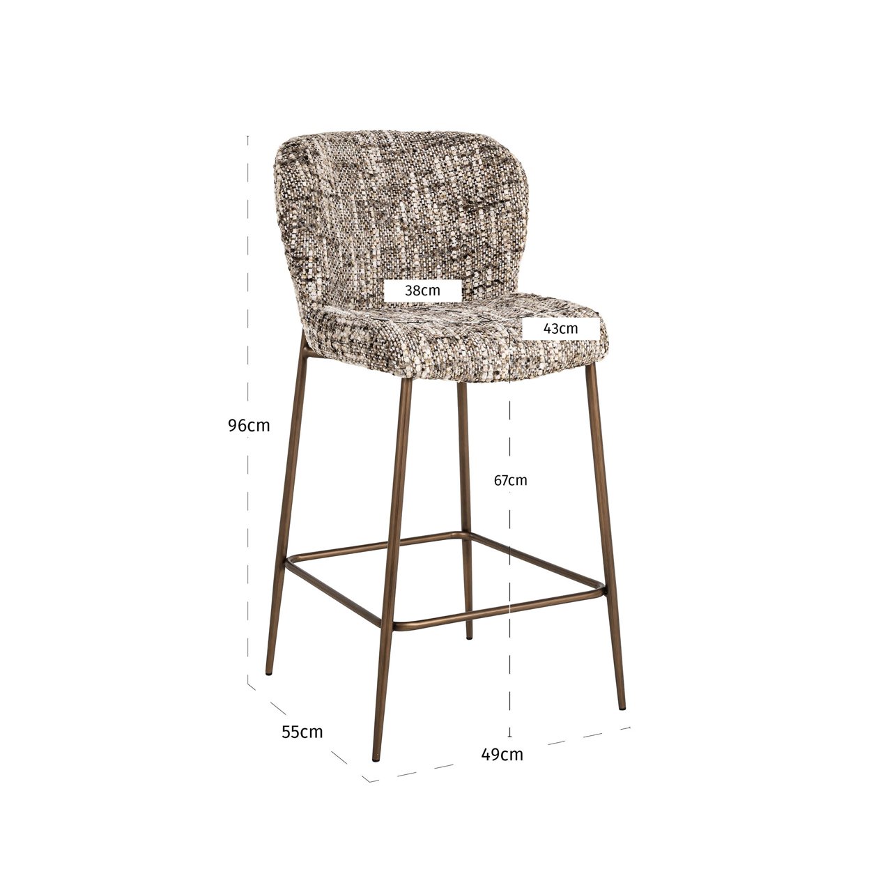 Counter stool Odarby brown omara