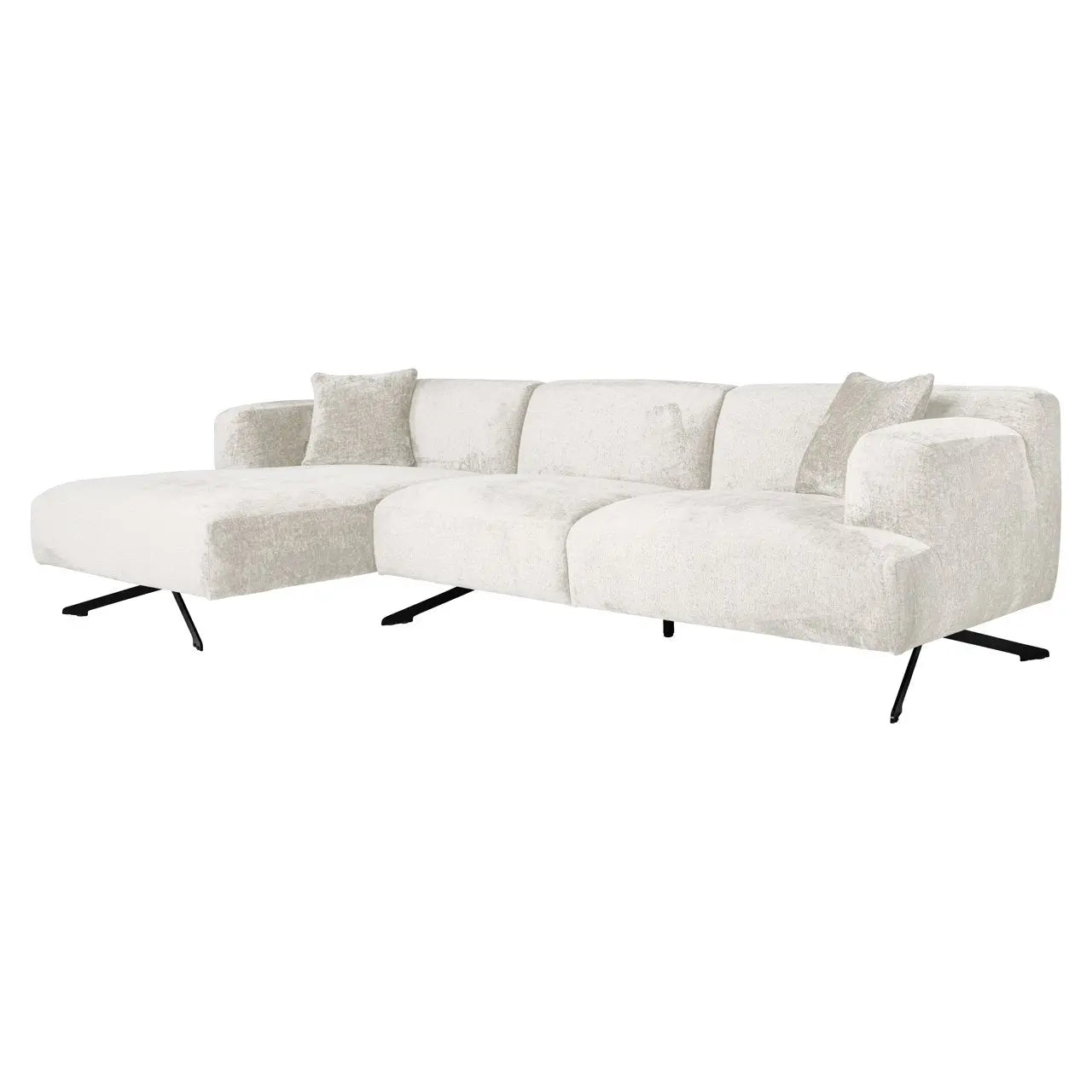 Sofa Donovan cream fusion 3-seater + lounge left