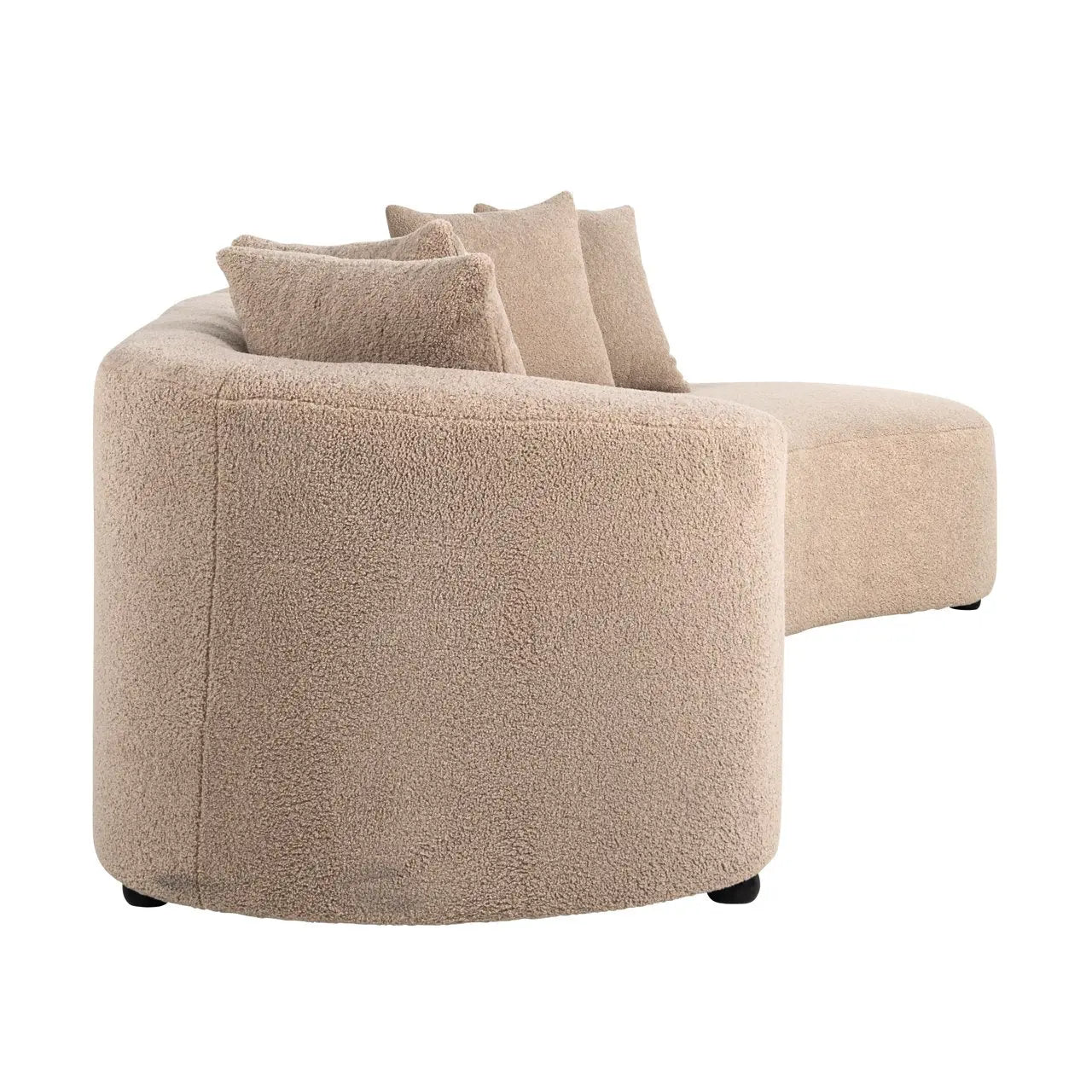 Sofa Grayson sand furry ottoman right fully upholstered