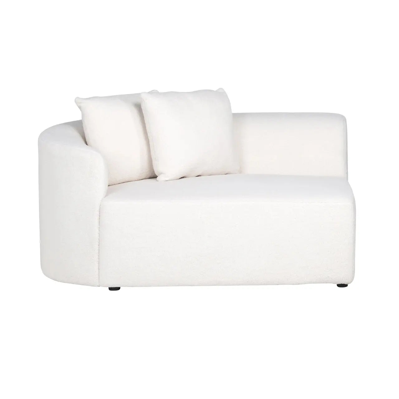 Sofa Grayson white furry arm left fully upholstered