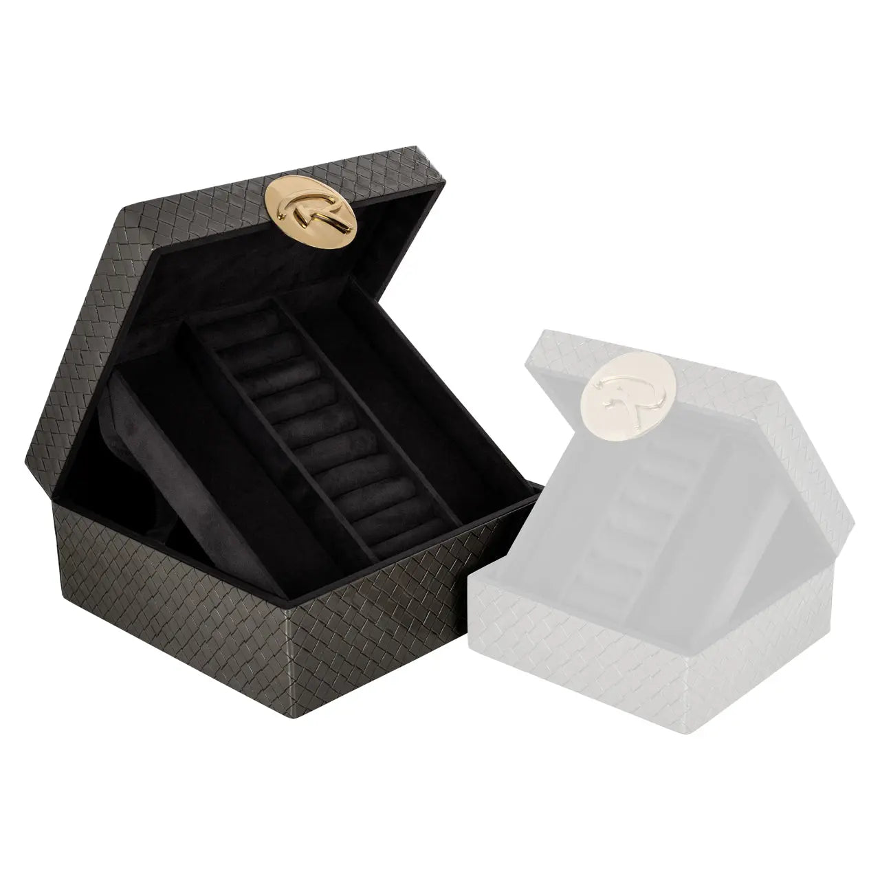 Storage box Rosaly anthracite large