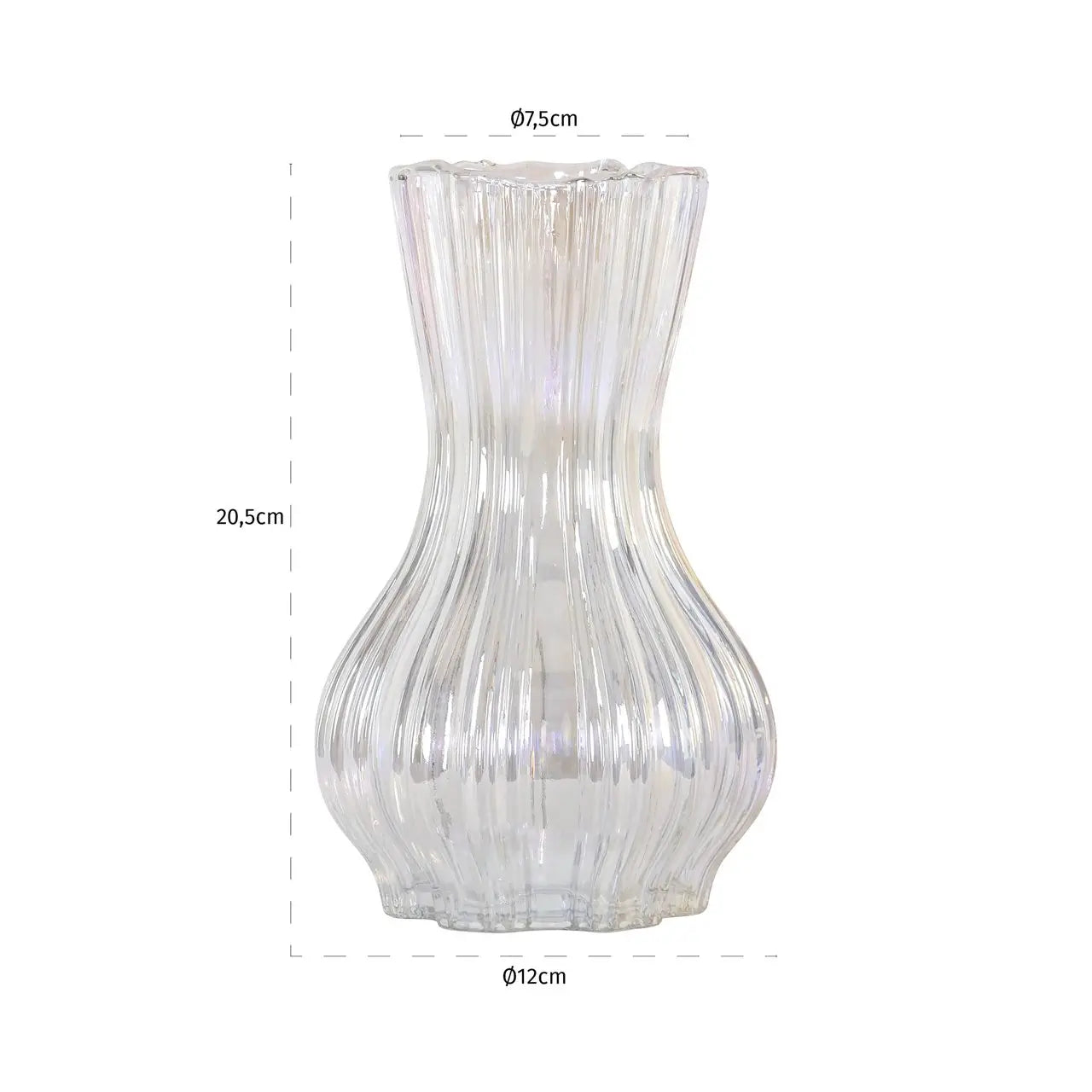 Vase Cracy iridescent small