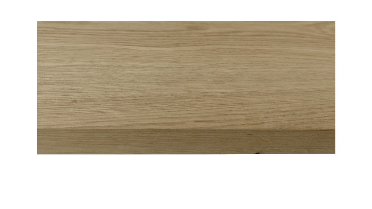 Plateau de table à chant droit CD, format 180 × 100 × 4 cm, vue officielle 2. Autres meubles et décoration vendus séparément.