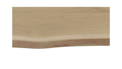 Plateau de table à bord naturel CN, format 200 × 100 × 4 cm, vue officielle 2. Autres meubles et décoration vendus séparément.