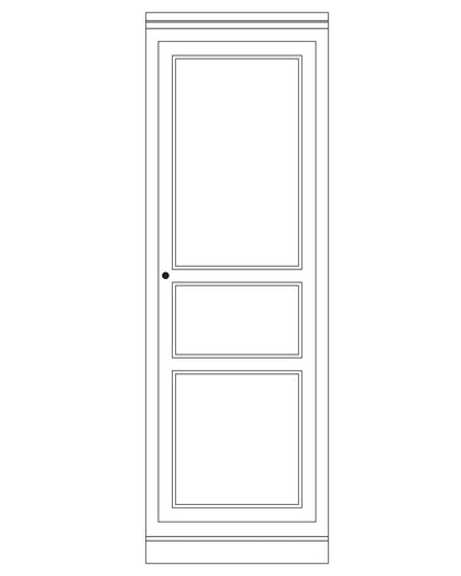 Armoire composable D520M en pin, version centrale, vue fabricant 1. Les éventuels autres modules sont vendus séparément.