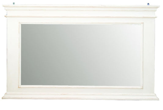 Grand miroir à cadre en pin D152B, 150 × 95 cm, vue officielle 1. Autres meubles et décoration vendus séparément.