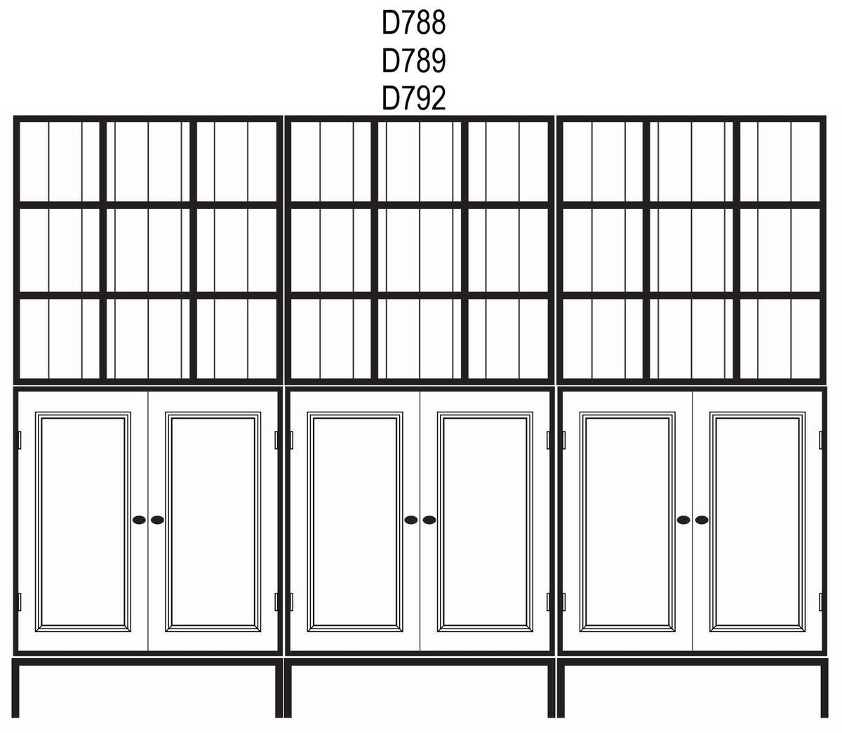 Module Arthus D789 en pin, caisson à deux portes, vue officielle 3.