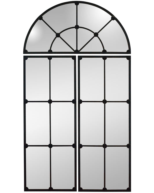 Miroir Mathis en métal D676, 100 × 180 cm, vue officielle 1. Autres meubles et décoration vendus séparément.