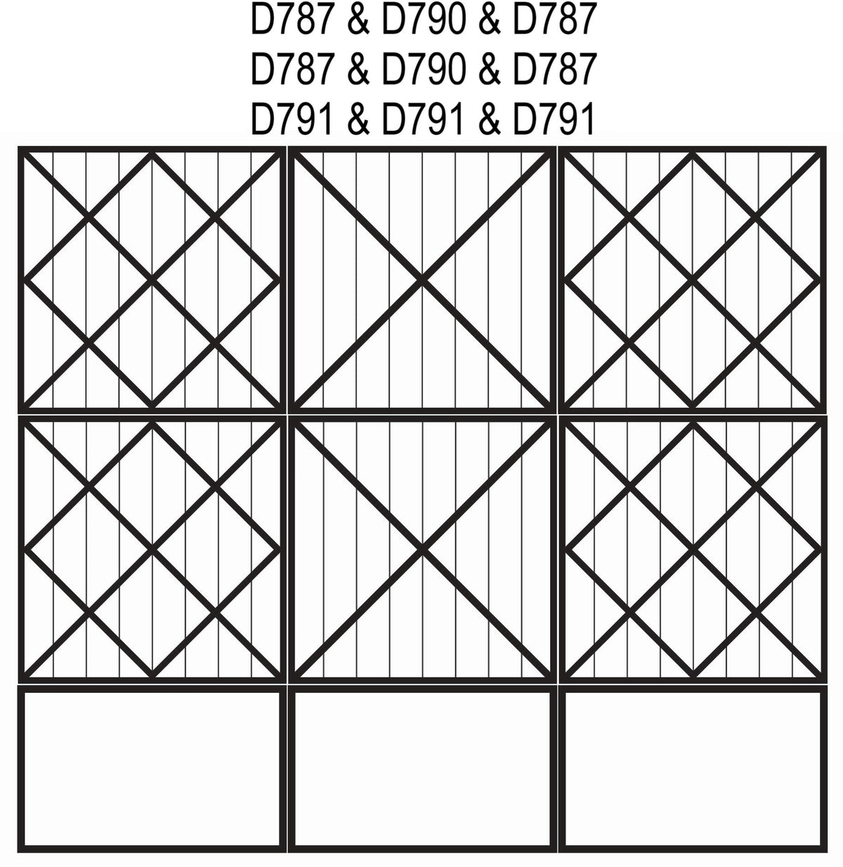 Cadre métallique Arthus D791, 70 × 33 × 50 cm – Rosiris, vue fabricant 3. Les autres modules éventuellement présentés sont vendus séparément.