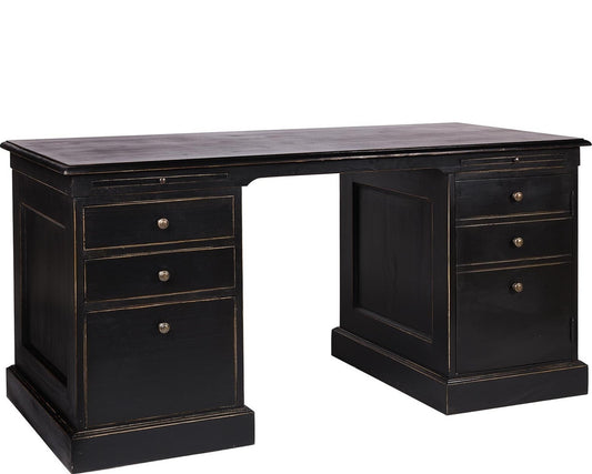 Bureau Auguste à caissons D295, 153 × 70 × 76 cm, vue officielle 1. Autres meubles et décoration vendus séparément.