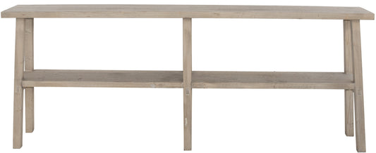 Grande console Anatole en pin recyclé D817, 180 × 30 × 70 cm, vue officielle 1. Autres meubles et décoration vendus séparément.