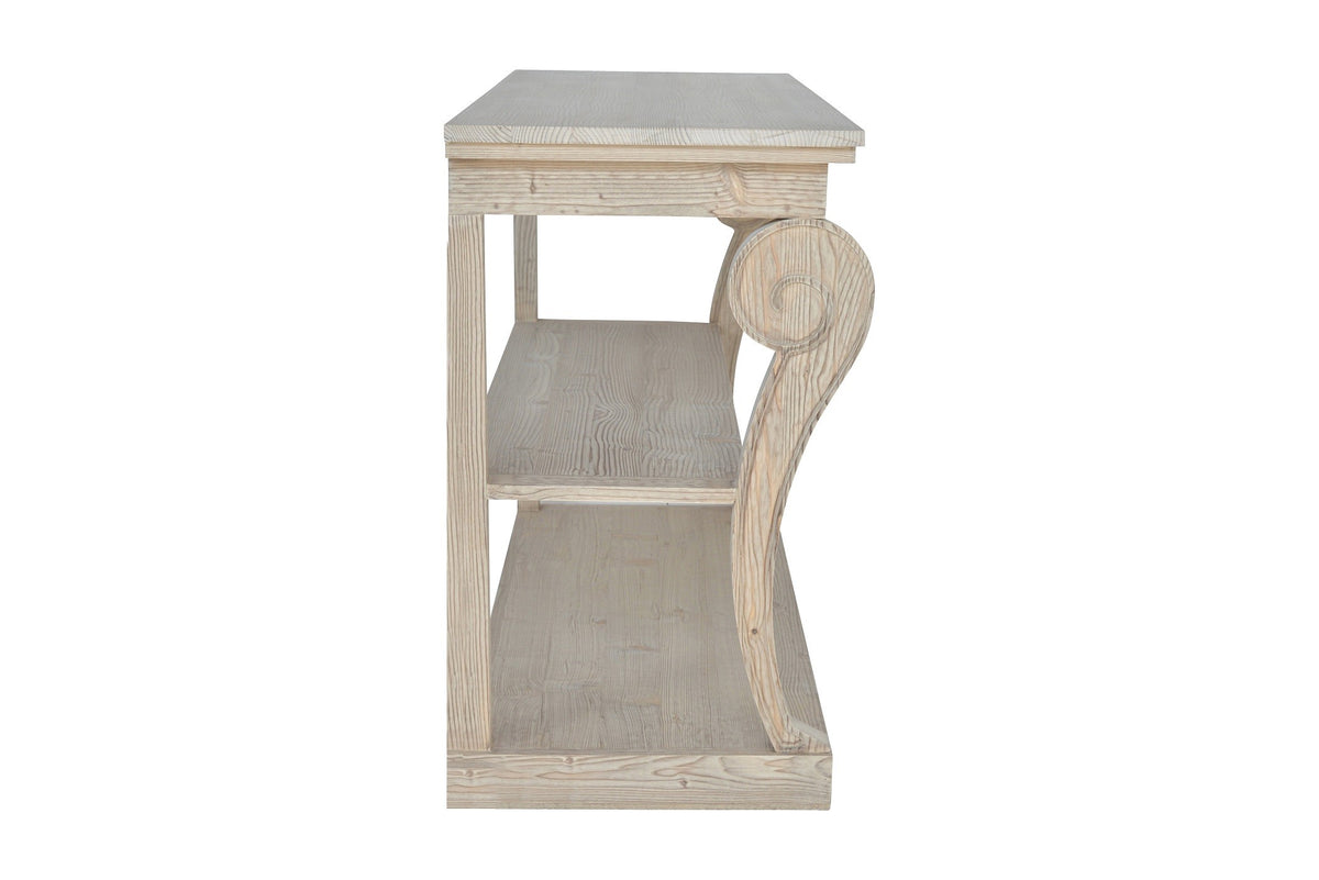 Console Élisa D820, 127 × 49 × 90 cm, vue officielle 3. Autres meubles et décoration vendus séparément.