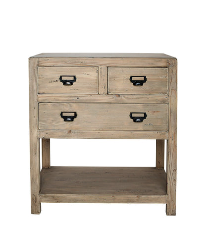 Buffet Portland, 3 tiroirs D772INF, 78 × 45 × 90 cm, vue officielle 1. Autres meubles et décoration vendus séparément.