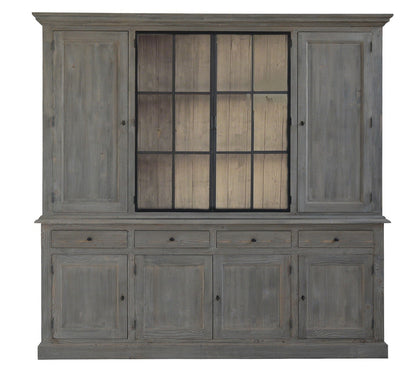 Buffet haut Luberon, 8 portes D853, 237 × 48 × 222 cm, vue officielle 1. Autres meubles et décoration vendus séparément.