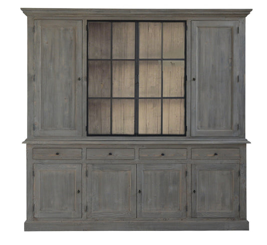 Buffet haut Luberon, 8 portes D853, 237 × 48 × 222 cm, vue officielle 1. Autres meubles et décoration vendus séparément.