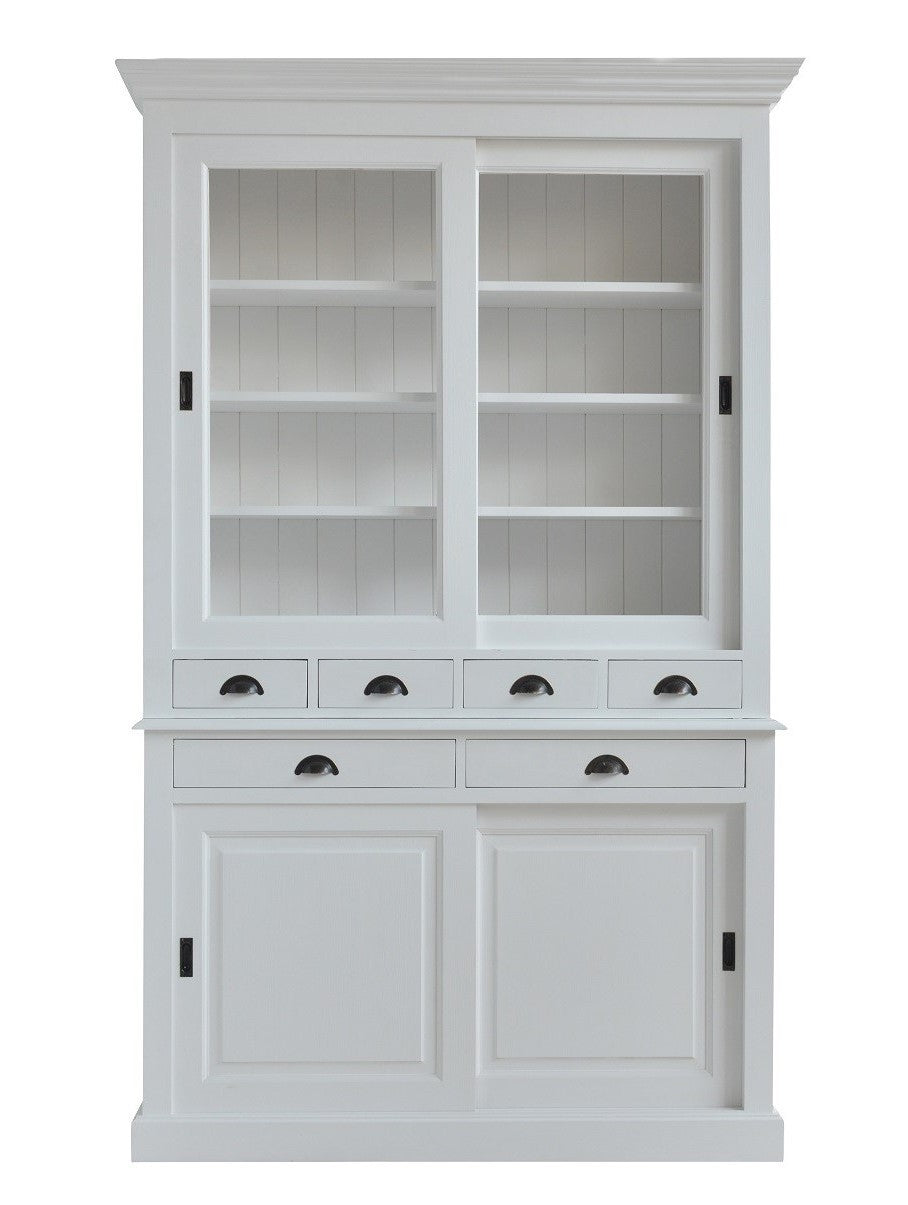 Ensemble de rangement à 4 portes coulissantes D215&D217, format 139 × 50 × 225 cm, vue officielle 1. Autres meubles et décoration vendus séparément.