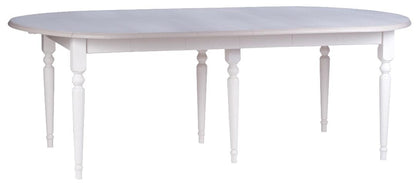 Table ovale à rallonges, 6 pieds D081, 112 × 136 × 78 cm, vue officielle 1. Autres meubles et décoration vendus séparément.