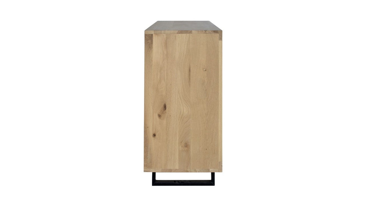 Enfilade Loft en chêne, 2 portes D861C, 116 × 45 × 90 cm, vue fabricant 2. Autres meubles et décoration vendus séparément.