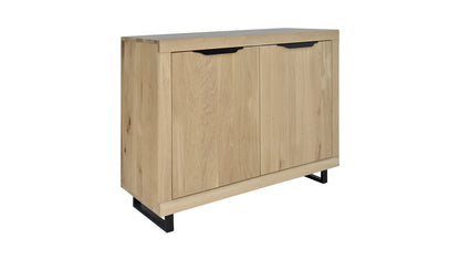 Enfilade Loft en chêne, 2 portes D861C, 116 × 45 × 90 cm, vue fabricant 3. Autres meubles et décoration vendus séparément.