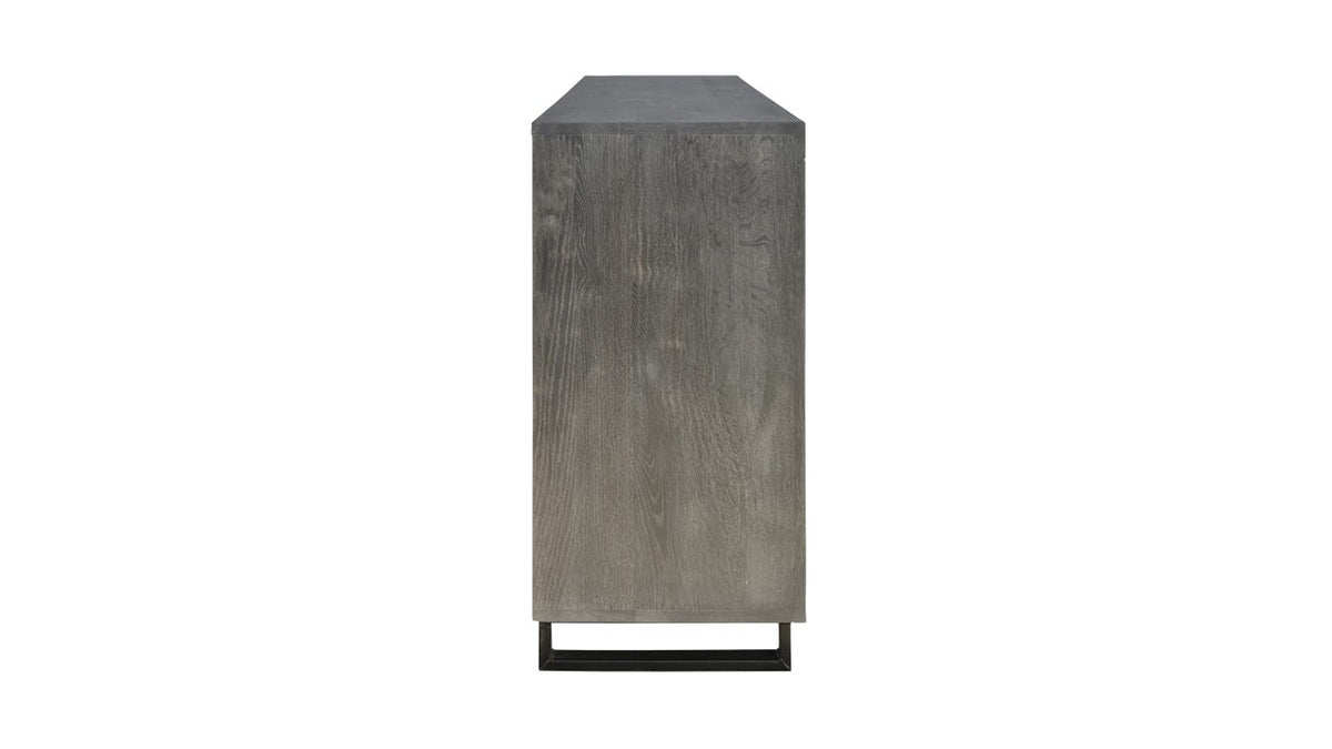 Enfilade Loft en chêne, 3 portes D860C, 168 × 45 × 90 cm, vue fabricant 3. Autres meubles et décoration vendus séparément.