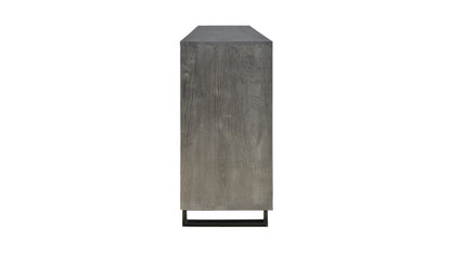 Enfilade Loft en chêne, 3 portes D860C, 168 × 45 × 90 cm, vue fabricant 3. Autres meubles et décoration vendus séparément.